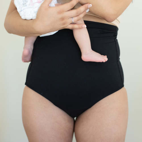 Soothing Fourth Trimester Panty | With Gel Packs - Black - Small