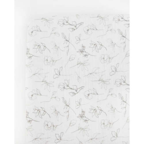 Organic Cotton Muslin Crib Sheet - Pencil Floral
– Little Unicorn USA