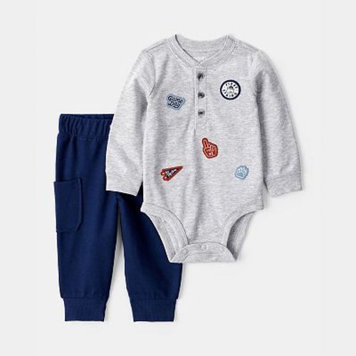 Baby Boy Carter's 2-pc. Sports Long-Sleeve Bodysuit & Pant Set