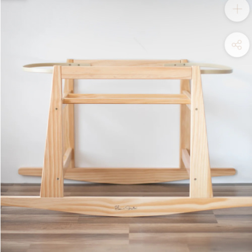Original Rocking<br>Moses Bassinet Stand<br>with brake<br>Natural