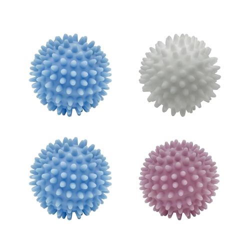 Laundry Balls, 4Pcs PVC Laundry Scrubbing Balls for Washing Machine, 2.5In Reusable Washer Laundry Dryer Balls for Reducing Clothing Wrinkles, Better Clean (4)