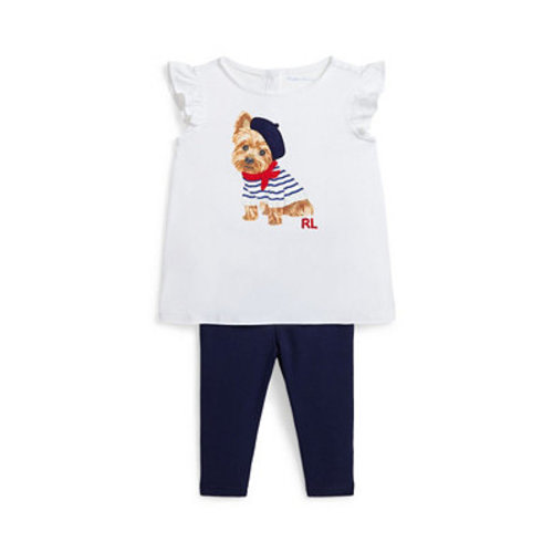 Polo Ralph Lauren Baby Girls Dog Cotton Jersey T Shirt and Leggings Set - Macy'sBack ButtonFilter Button