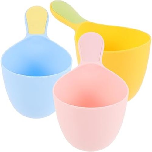 3pcs baby water scoop shampoo ladle bathing water ladles bath dipper water scoop ladle shampoo rinse cup hair bath rinse cup bath spoon take a bath shampoo spoon plastic child