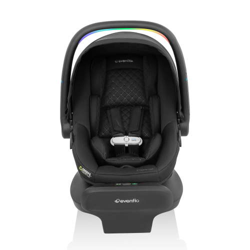 Evenflo LiteMax NXT Rear-Facing Lightweight Preemie and Infant Car Seat 3-30lbs with SensorySoothe. Easy Install with Base (Jasper Black)