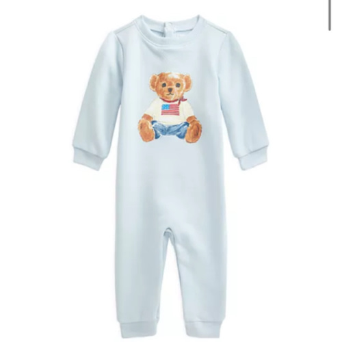 Polo Unisex Polo Bear Fleece Coverall - Baby