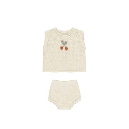 Scallop Knit Baby Set Cherry – Einstein's Attic