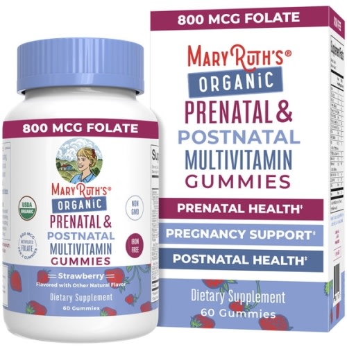 Organic Prenatal & Postnatal Multivitamin Gummies – MaryRuth Organics