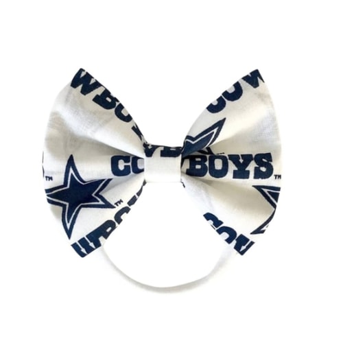 Cowboys Bow Baby Headband or Hair Clip