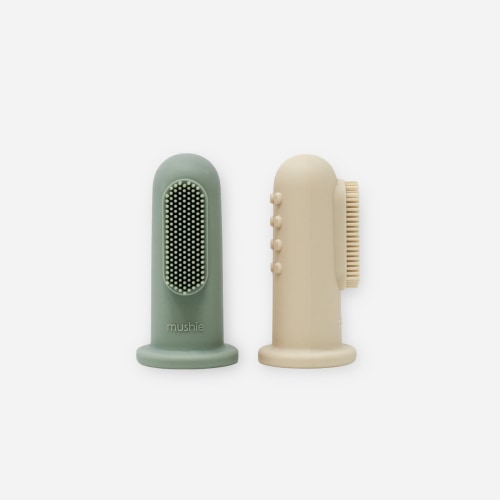 Finger Toothbrush - Shifting Sand / Cambridge Blue