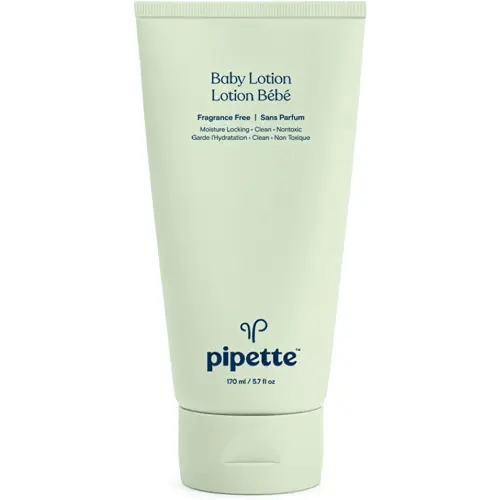 Pipette New & Improved Formula Baby Lotion, Hydration, Natural Moisture of Baby's Delicate Skin, Renewable Plant-Derived Squalane, Fragrance-Free Lotion, 6 fl. oz (3000991)
