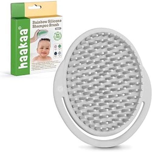 haakaa Baby Cradle Cap Brush - Soft Cradle Cap Comb| Hair Scalp Massager, Soft Bristles for Newborns & Toddlers,Ideal Baby Shower Gifts for Mum - 1pk