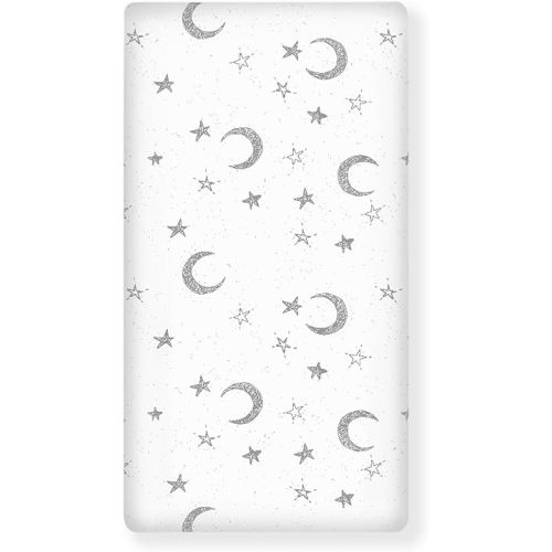 Moon and Stars Fitted Crib Sheet Night Style Baby Crib Sheet Fit Standard Crib and Toddler Mattress,Crib Mattress Sheets for Boys Girls 28"x52"