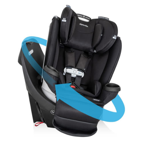 Evenflo Gold Revolve360 Extend All-in-One Rotational Car Seat with SensorSafe (Onyx Black)
