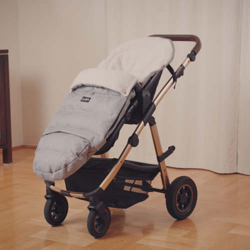 Black Arctic Organic Wool Adjustable Footmuff | Cover Baby LLC