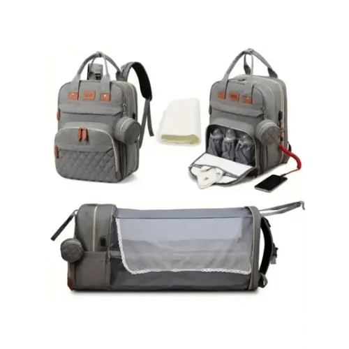 1pc Fashionable Multifunctional Mom Bag, Large Capacity Diaper Bag, Portable Travel Mother And Baby Organizer Bag