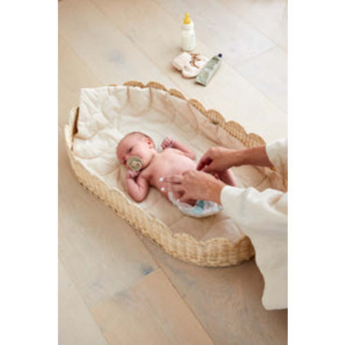 Baby Changing Basket "FLORENCE" Handmade & Natural Changing Pad-By BEBE BASK® – BEBE BASK