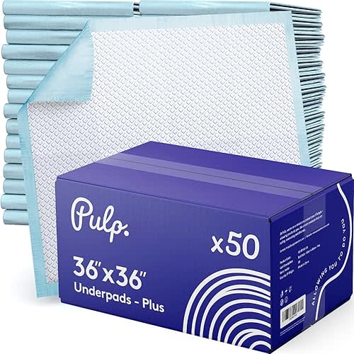 50 x PULP Premium Incontinence Bed Pads 36" x 36" | Extra Large Disposable Underpads | Heavy Duty & Ultra Absorbent Leak Proof Chucks Pads for Adults, Children, Babies & Pets | FSA & HSA Eligible