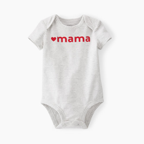 Carter's Little Planet Organic Cotton Mama Bodysuit - Heather Grey Stripe, Nb