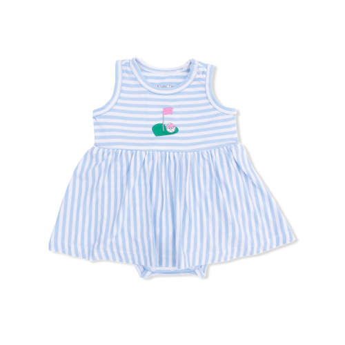 Tank Bodysuit Dress, Striped Golf