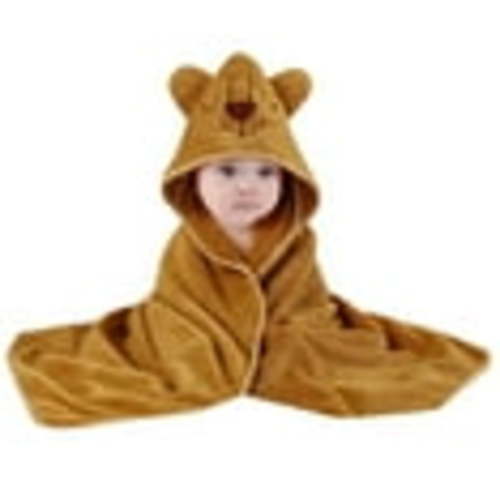 ZHUASHUM Animal Hooded Soft Children'S Hooded Cloak Cartoon Baby Coral Kids Bath Towel