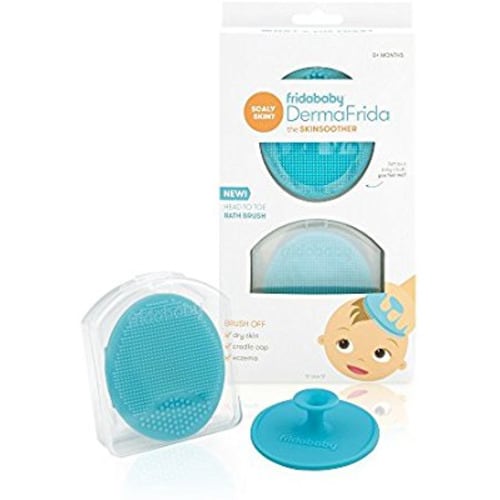 Baby Bath Silicone Brush by Fridababy | DermaFrida The SkinSoother Baby Essential for Dry Skin, Cradle Cap and Eczema (2 Pack)