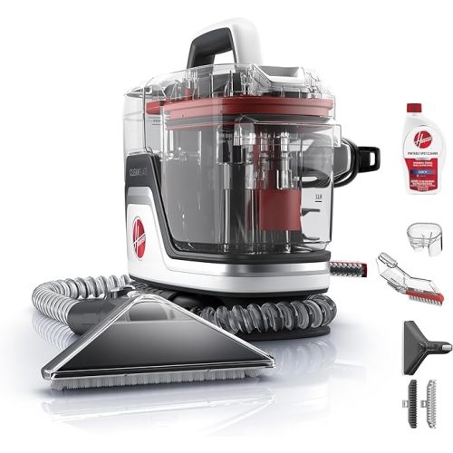 Hoover CleanSlate Plus Portable Carpet + Upholstery Spot Cleaner Machine, Powerful Suction with Versatile Tools, Pet Stain Remover, Car and Auto Detailer, Pair with Hoover Carpet Cleaner Solution