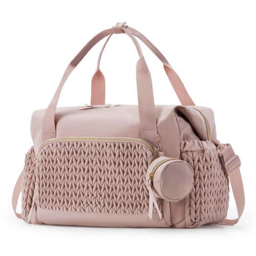 SPEKSEE, Diaper Bag Tote, Large Capacity, Water-Resistant Pink