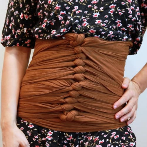 Cotton Gauze Bengkung Belly Binding wrap GOTS certified organic 100% cotton gauze Bengkung Belly Binding wrap for postpartum belly binding