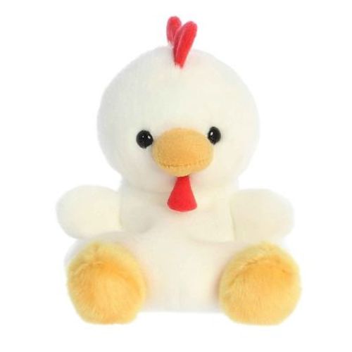 Aurora Small Cooper Chicken Palm Pals Adorable Stuffed Animal White 6"