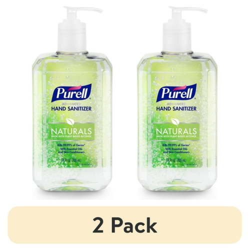 (2 pack) PURELL® Advanced Hand Sanitizer Gel, Naturals, 24 oz Pump Bottle (Adult)