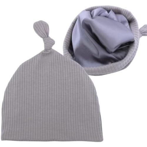Silky Satin Lined Newborn Hat Hair Care Knot Beanie Hats for Infant Baby Boys Girls Caps 0-6 Months