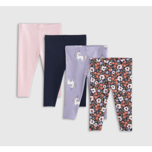Organic Cotton Leggings 4-Pack - 6-9M