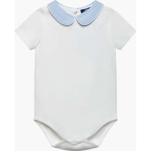 Little Milo Chambray Collar Bodysuit, 6-12 MOS