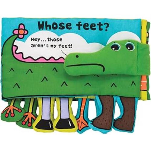 Melissa & Doug Soft Activity Baby Book - Whose Feet?, 2000+ toys - 1 EA, Multi color
