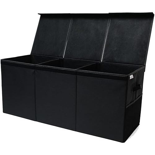 Extra Large Toy Storage Organizer with Lid - Sturdy, Collapsible Toy Chest Storage Box Design - Toys Bin with Dividers for Kids, Nursery, Bedroom, Playroom 37"x16"x14"