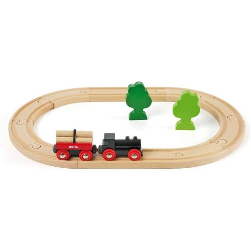 BRIO Classic - 33042 Little Forest Train Set - Premium 18-Piece Wooden Toy Train Set with Track and Accessories | Perfect for Kids Ages 3 and Up | FSC Certified for Sustainability
