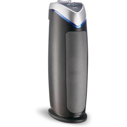 GermGuardian Air Purifier for Home with HEPA Pure Filter, for Wildfire Smoke, Pet Dander, Pollen, Odors, Large Rooms Up To 743 Sq. Ft., Removes 99.97% Pollutants, UV-C Light, 22", AC4825E, Gray