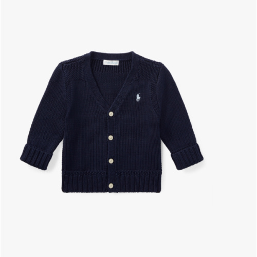 Combed Cotton V-Neck Cardigan | Sweaters Baby | Ralph Lauren