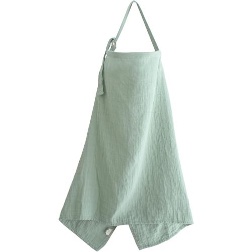 mushie Nursing Cover (Roman Green) | 100% Breathable Organic Cotton | Breastfeeding Privacy