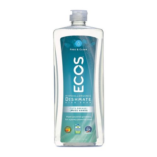 ECOS Hypoallergenic Liquid Dish Soap, Free & Clear, 25 Fluid Ounce
