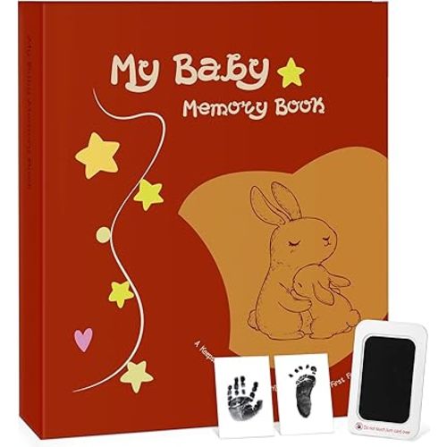 Kasfalci Baby Memory Book – Baby Book Keepsake Pregnancy Journal, Gender Neutral Photo Album and Milestone Scrapbook for Boy or Girl to Record Memories from Pregnancy to Age 5,Newborn Books