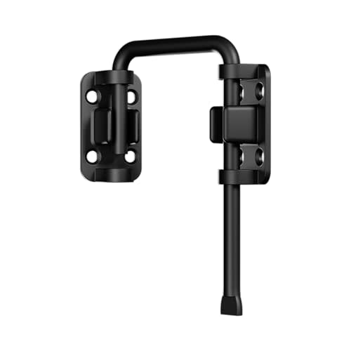 ETEKJOY Patio Sliding Door Loop Lock 2-3/8 Inch U-Shaped Latch Hook Lock for Window Barn Garden Fence Gate Shed Garage Screen Door Increase Home Security Child Safety (Black)