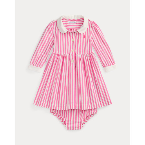 Striped Poplin Shirtdress & Bloomer