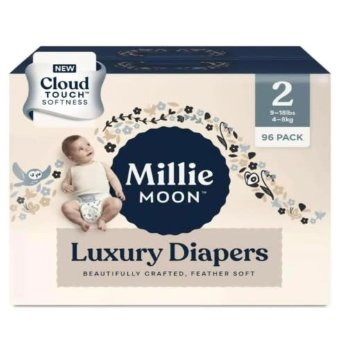 Millie_Moon Luxury Diapers - (Size - 2 and Count - 96)