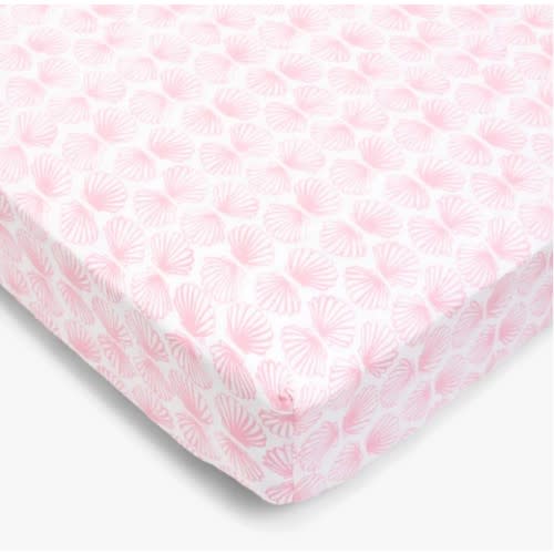 Organic Cotton Crib Sheets by Lewis - Scallop in Lilac