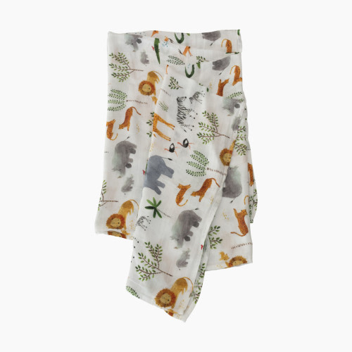 Loulou Lollipop Bamboo Muslin Swaddle - Safari Jungle