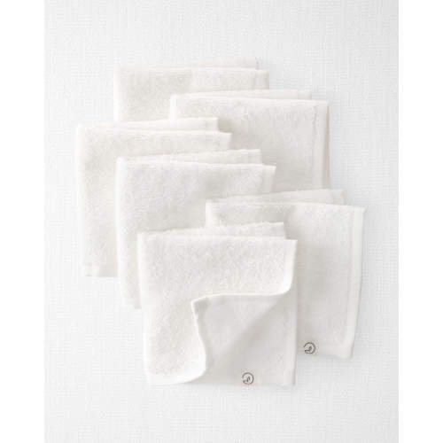 Baby 6-Pack Organic Cotton Washcloths - Style,Light Cream