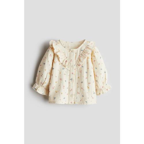 RUFFLE-DETAIL COTTON BLOUSE