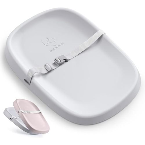 Bellababy Matelas à langer pour bébé, doux et confortable, facile à nettoyer, léger et portable, tapis à langer imperméable, antidérapant, polyuréthane (PU), 70,1 x 48,8 x 7,4 cm, gris
