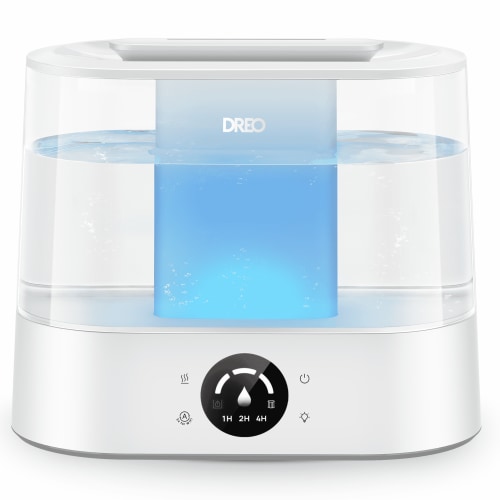 DREO 4L Cool Mist Humidifier for Large Room, 36H Long Runtime Top-Fill Humidifiers, Essential Oil Aroma Pad Tray, 28dB Quiet Ultrasonic Humidifier for Home, Touch Control